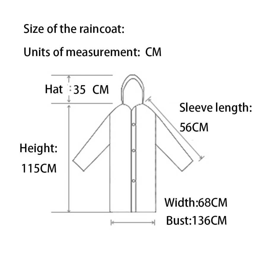 Jas Hujan EVA Tebal Plastik Ponco / Jas Hujan Polos / Raincoat